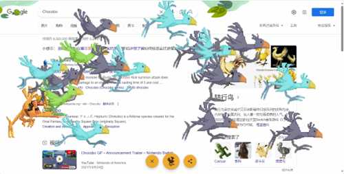 谷歌联动《最终幻想7：重生》！搜索陆行鸟触发陆行鸟奔驰动画